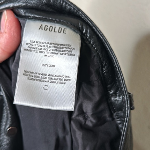 NWOT Revolve AGOLDE Recycled Leather Criss Cross Straight Pants in Detox Sz 30 - Picture 15 of 16